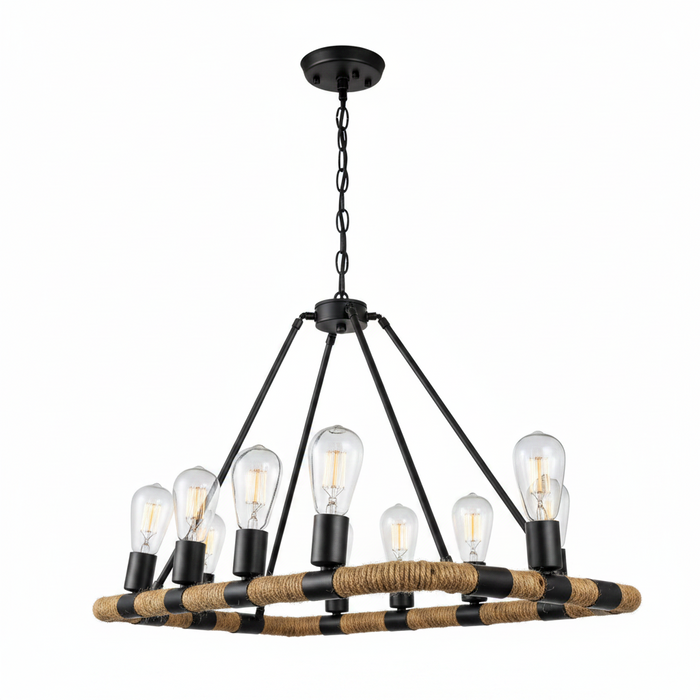 10-Light Pendant Dining Lamp | Grand Statement Ceiling Light for Large Dining Rooms – 6370/10