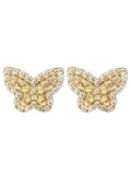 10K Gold Butterfly Nugget Earrings | Appx 0.5 Inches Wide | Style #129