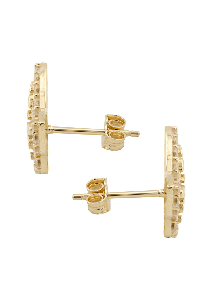 10K Gold Butterfly Nugget Earrings | Appx 0.5 Inches Wide | Style #129