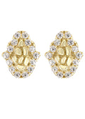 10K Gold Hamsa Nugget Earrings | Appx 0.3 Inches Wide | Style #113