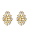 10K Gold Hamsa Nugget Earrings | Appx 0.3 Inches Wide | Style #117