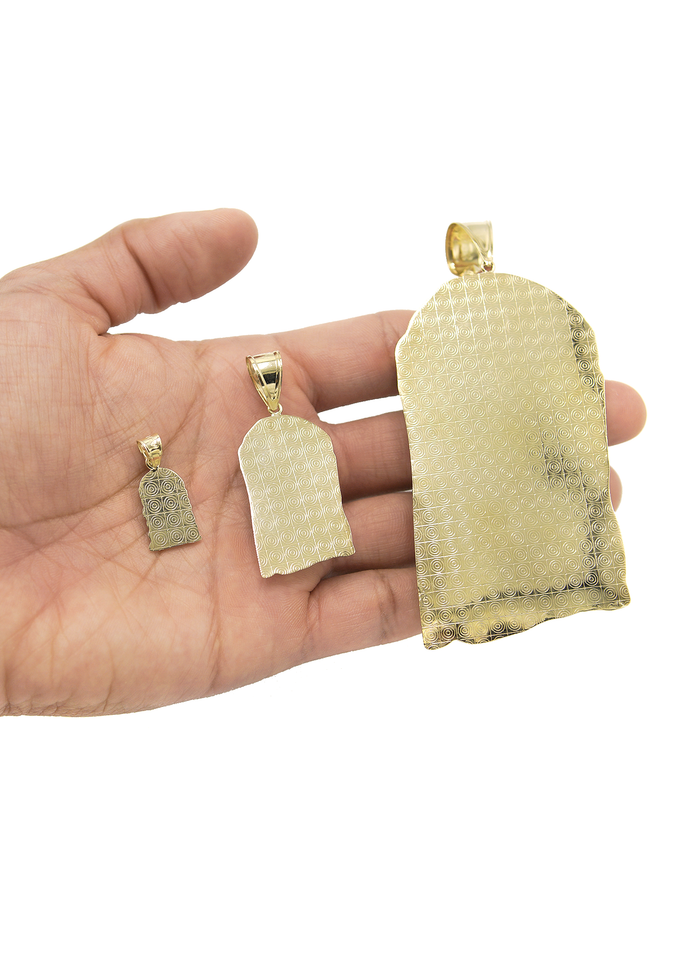 10K Gold Jesus Head Pendant  |  Customizable Size