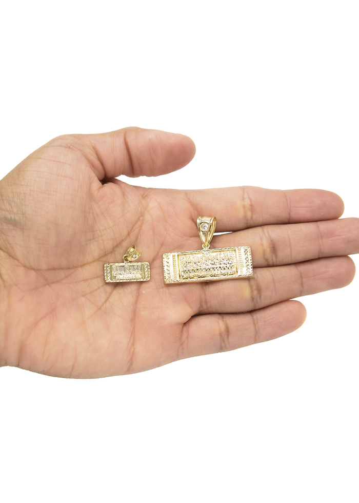 10K Gold Last Supper Pendant | Customizable Size