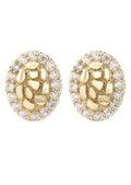 10K Gold Nugget Earrings | Appx 0.3 Inches Wide | Style #29
