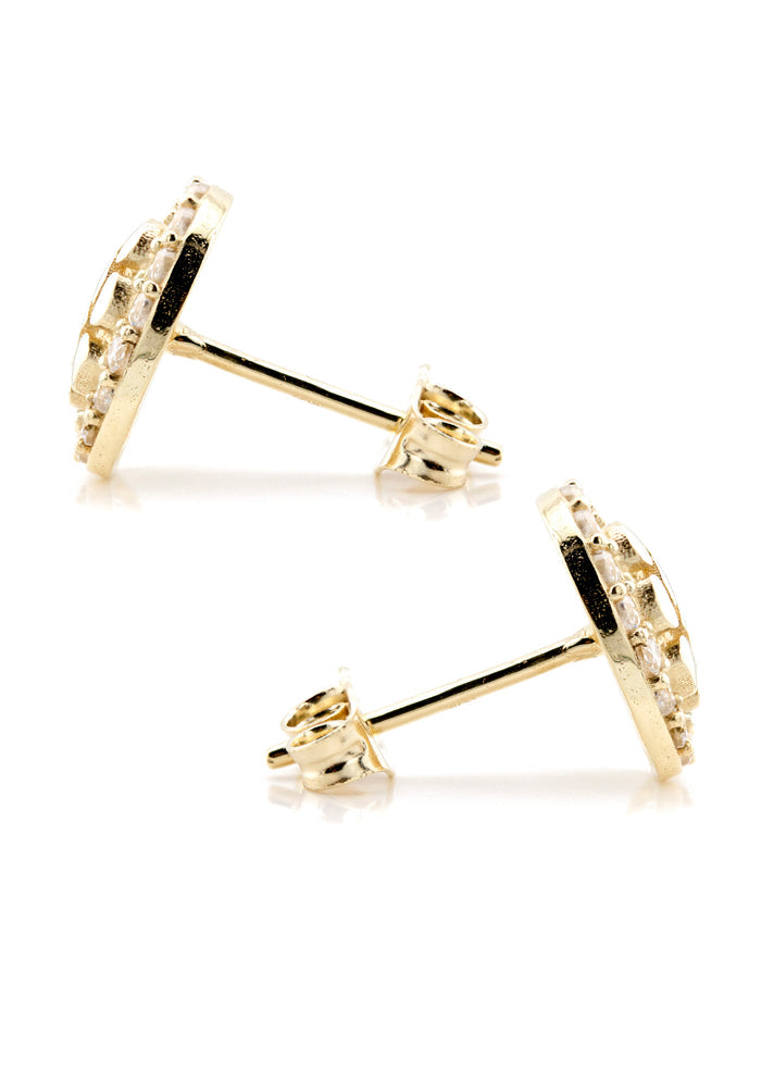 10K Gold Nugget Earrings | Appx 0.3 Inches Wide | Style #29