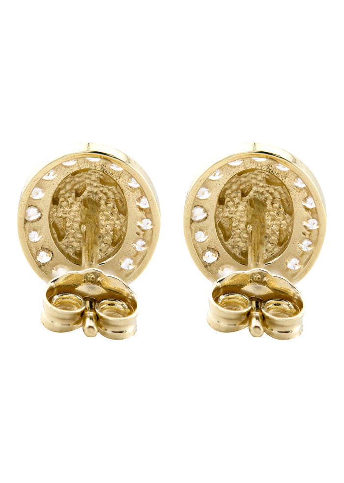10K Gold Nugget Earrings | Appx 0.3 Inches Wide | Style #29