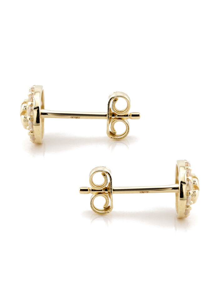 10K Gold Nugget Earrings | Appx 0.3 Inches Wide | Style #33