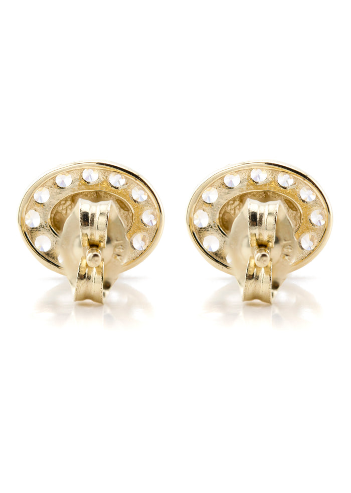 10K Gold Nugget Earrings | Appx 0.3 Inches Wide | Style #33