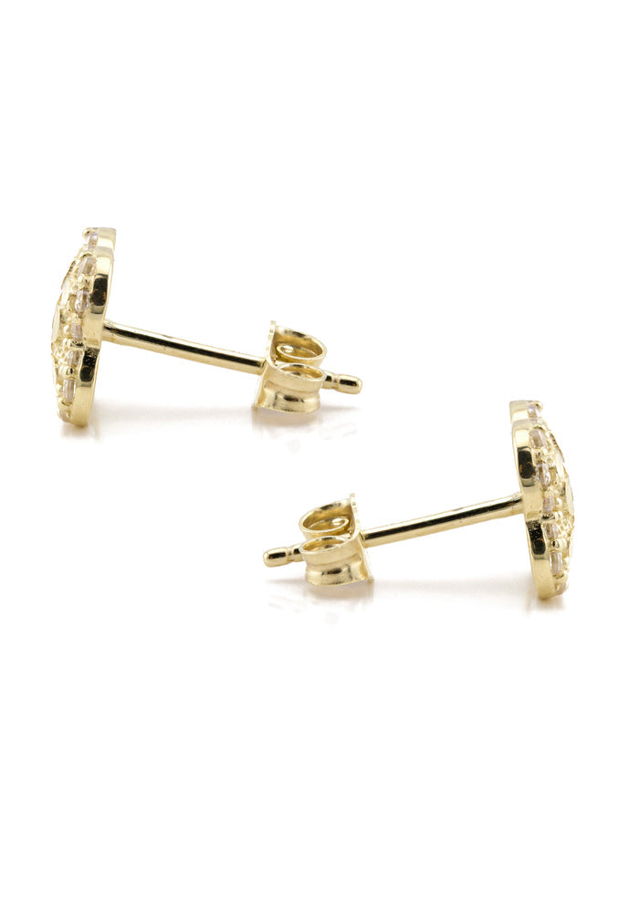 10K Gold Nugget Earrings | Appx 0.3 Inches Wide | Style #45