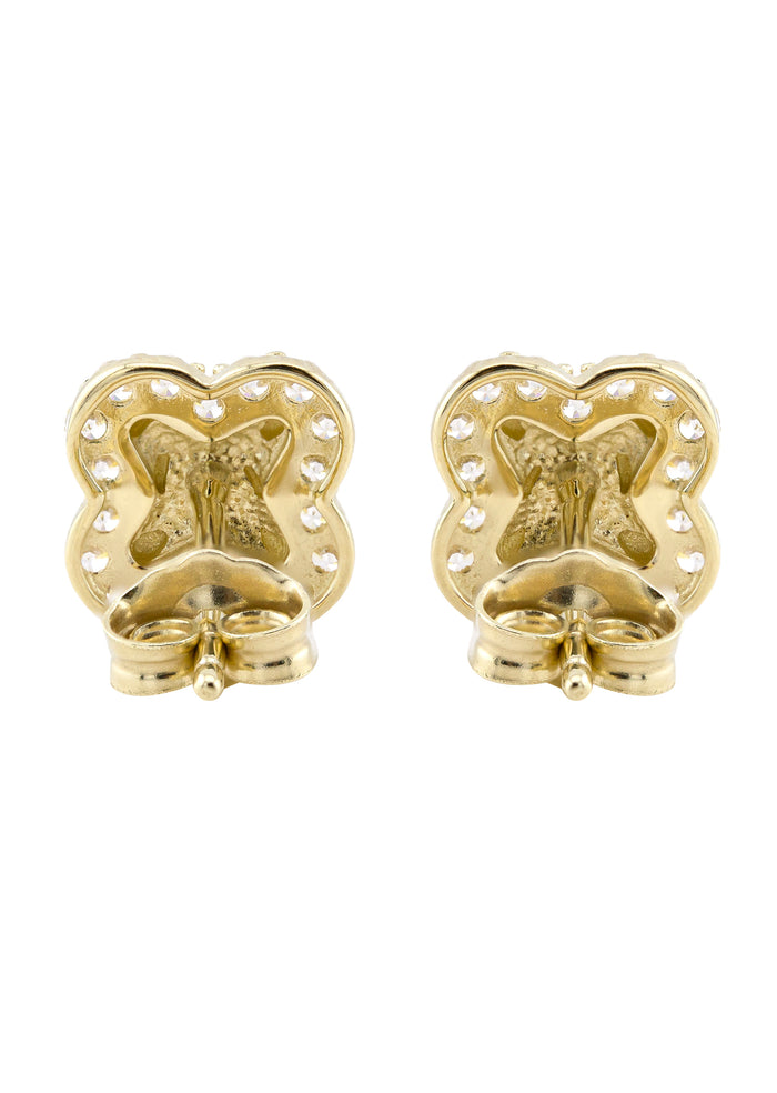 10K Gold Nugget Earrings | Appx 0.3 Inches Wide | Style #45