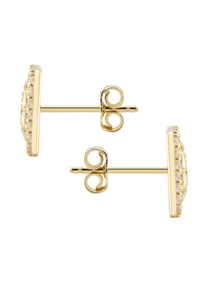 10K Gold Nugget Earrings | Appx 0.3 Inches Wide | Style #61