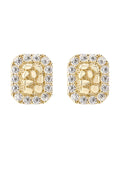 10K Gold Nugget Earrings | Appx 0.3 Inches Wide | Style #65