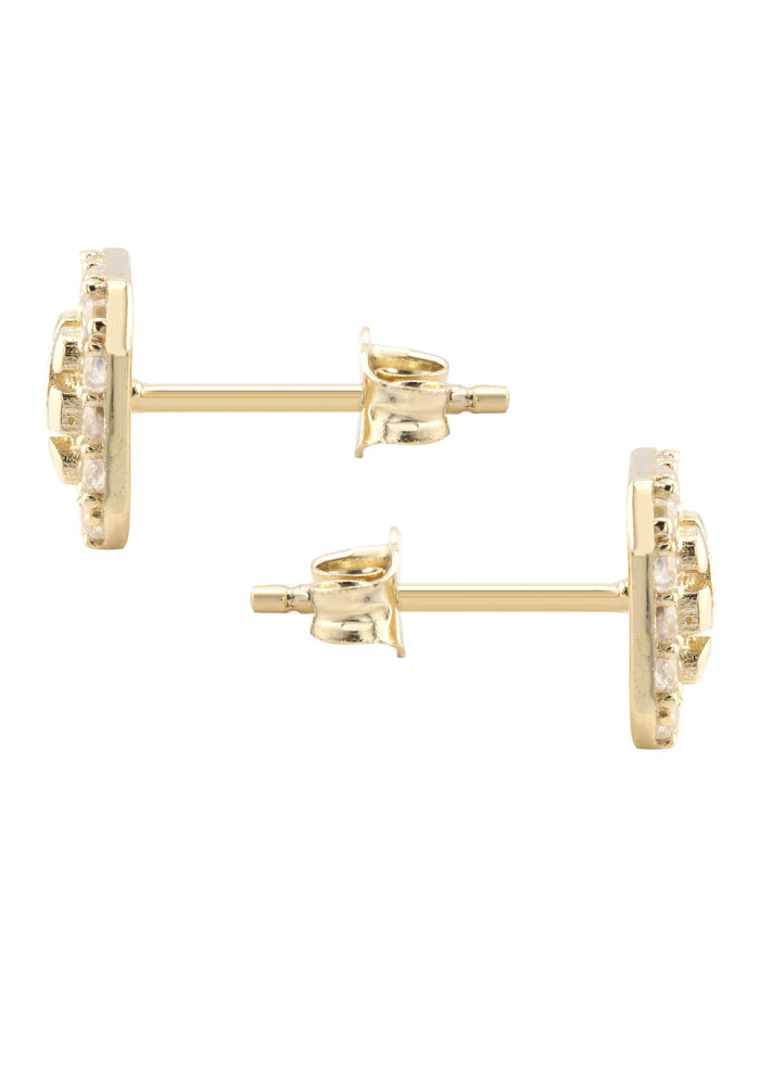 10K Gold Nugget Earrings | Appx 0.3 Inches Wide | Style #65