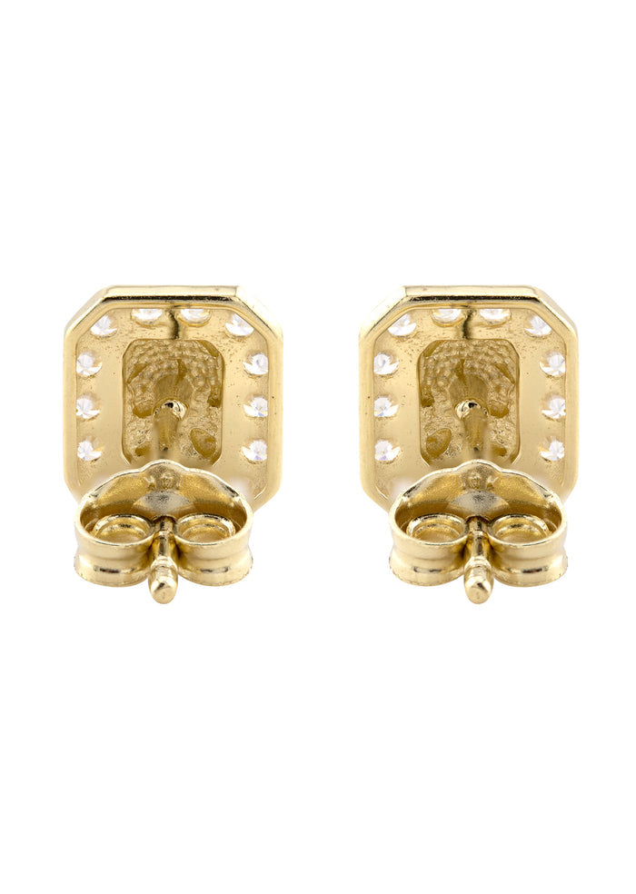 10K Gold Nugget Earrings | Appx 0.3 Inches Wide | Style #65