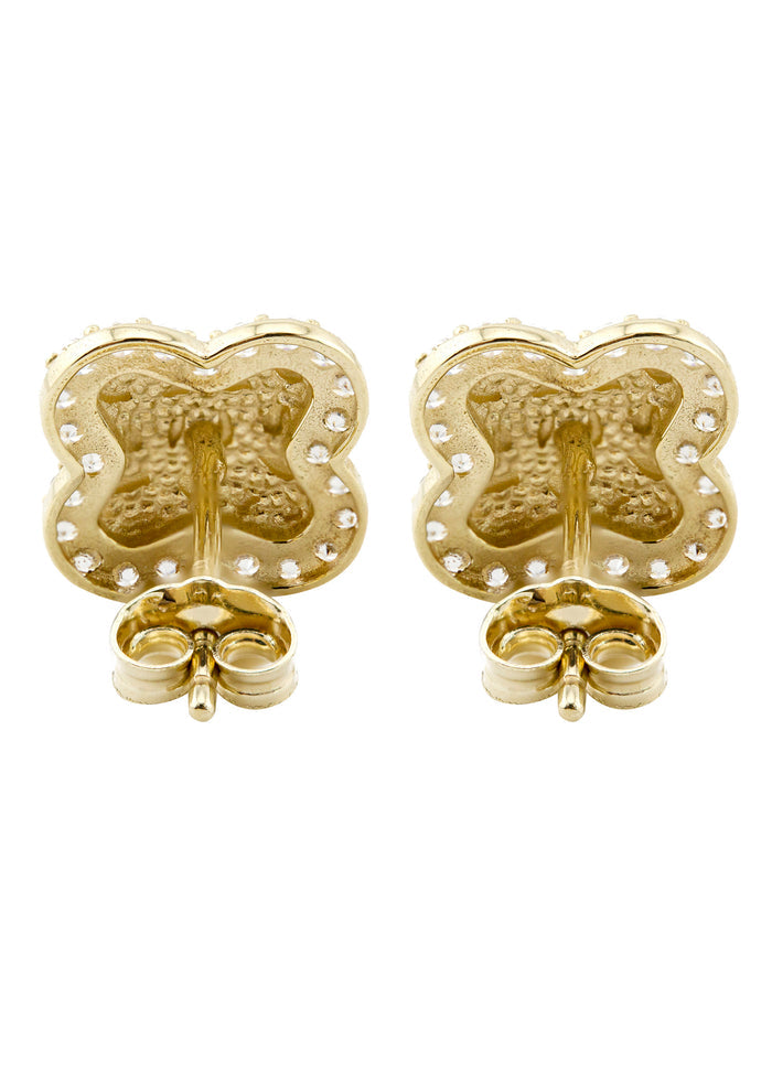 10K Gold Nugget Earrings | Appx 0.4 Inches Wide | Style #41