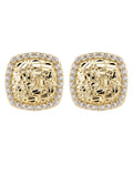 10K Gold Nugget Earrings | Appx 0.5 Inches Wide | Style #13