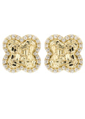 10K Gold Nugget Earrings | Appx 0.5 Inches Wide | Style #37