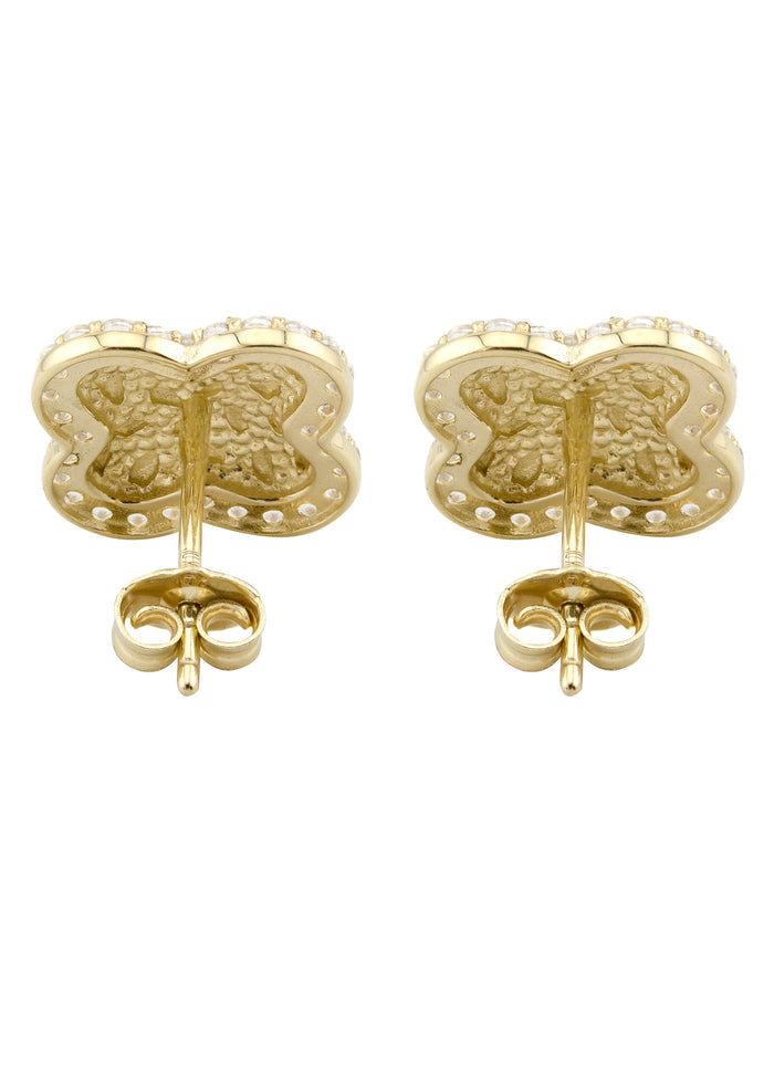 10K Gold Nugget Earrings | Appx 0.5 Inches Wide | Style #37
