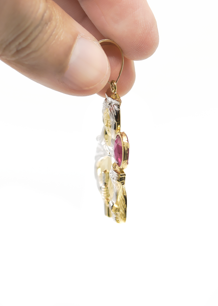 10K Gold Saint Barbara Pendant | Customizable Size
