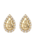 10K Gold Tear Drop Nugget Earrings | Appx 0.3 Inches Wide | Style #53