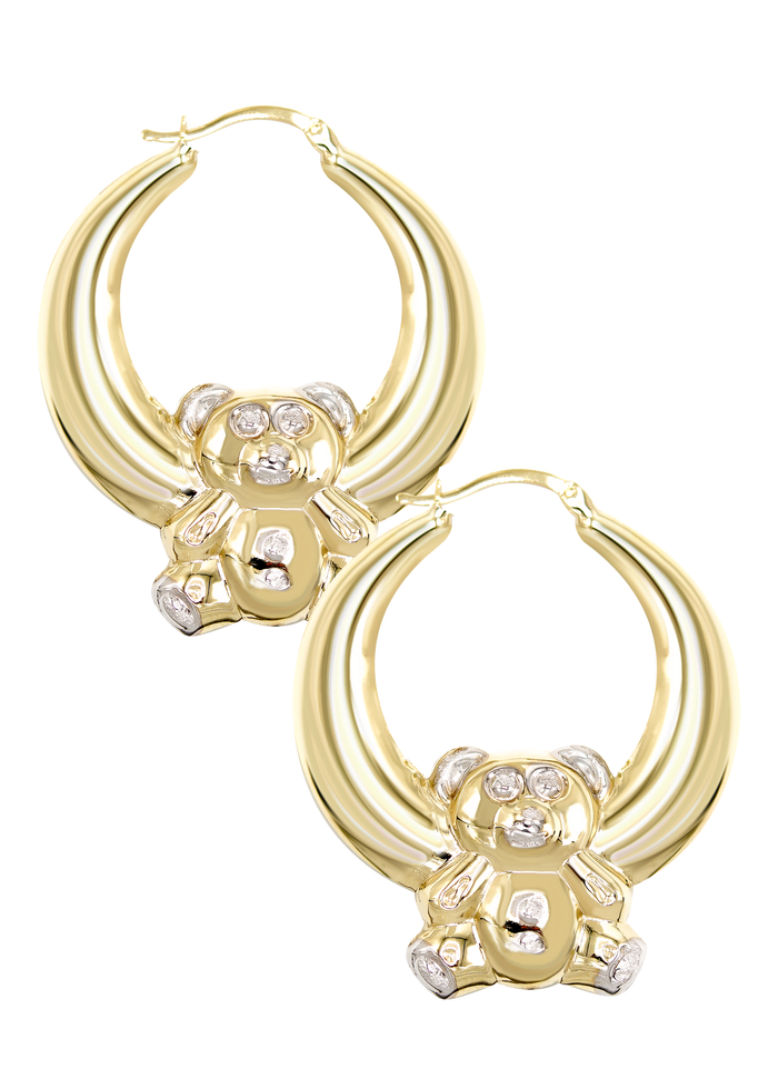 10K Womens Gold Hoop Earrings | Customizable Size