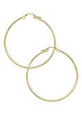 10K Womens Gold Hoop Earrings | Customizable Size