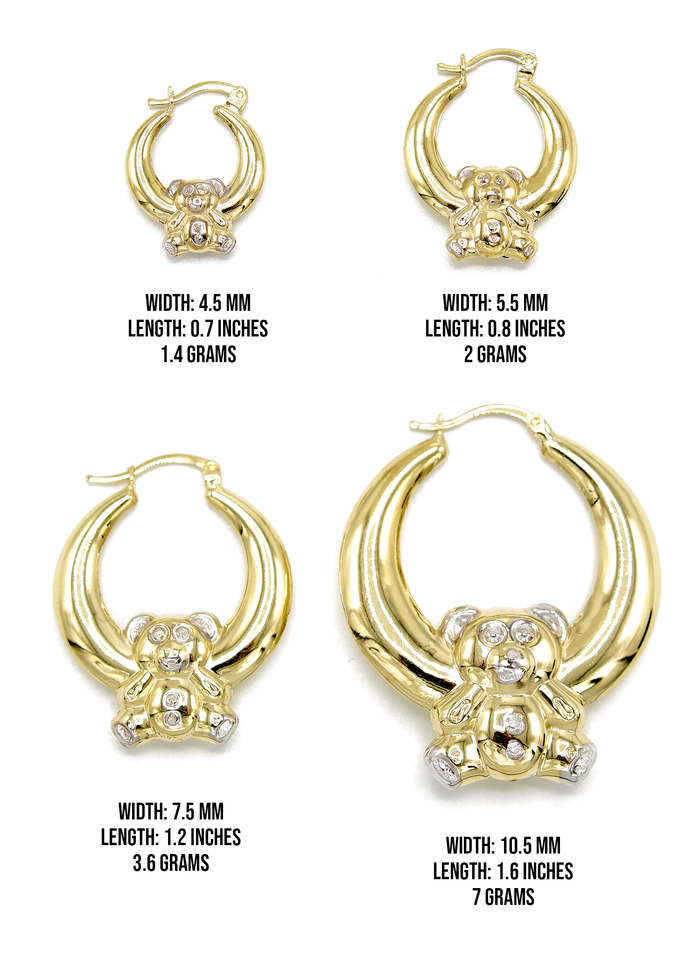 10K Womens Gold Hoop Earrings | Customizable Size