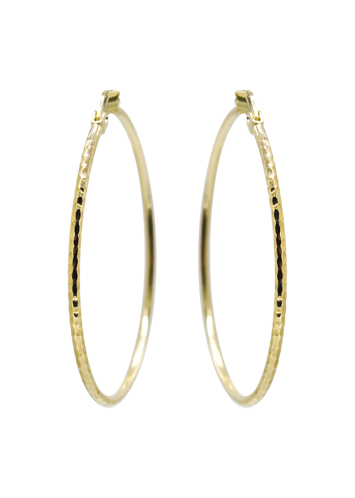 10K Womens Gold Hoop Earrings | Customizable Size