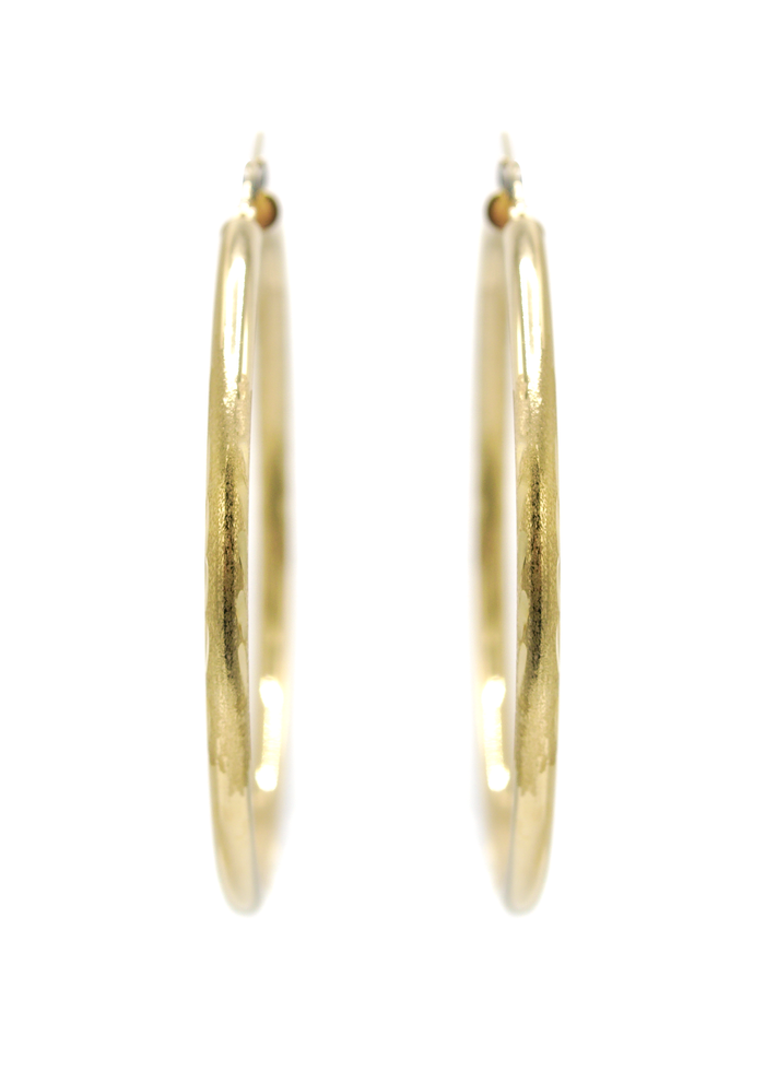 10K Womens Gold Hoop Earrings | Customizable Size