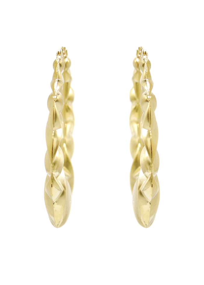 10K Womens Gold Hoop Earrings | Customizable Size