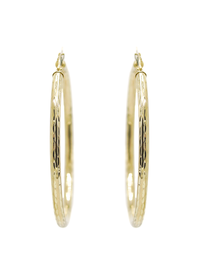 10K Womens Gold Hoop Earrings | Customizable Size