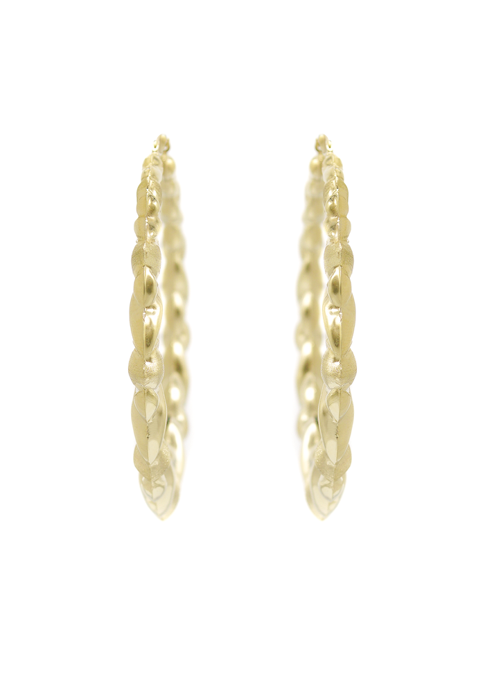 10K Womens Gold Hoop Earrings | Customizable Size