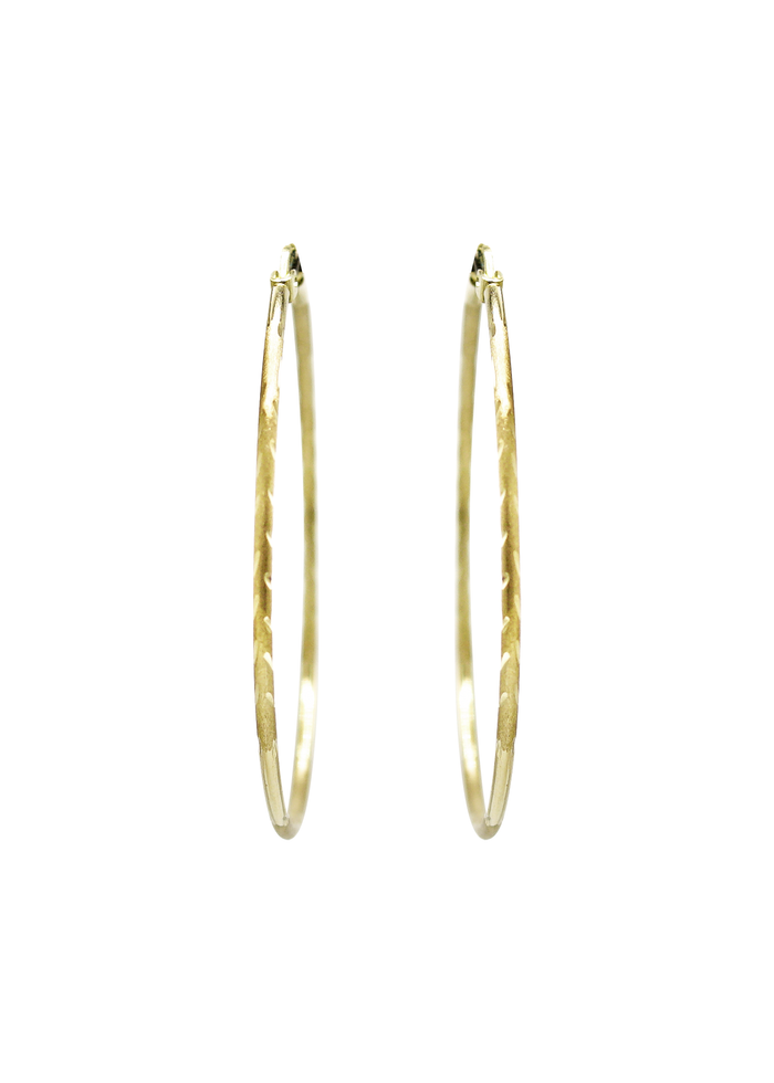 10K Womens Gold Hoop Earrings | Customizable Size