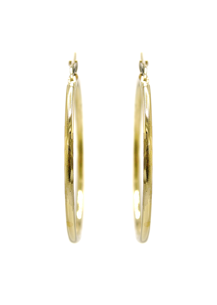 10K Womens Gold Hoop Earrings | Customizable Size