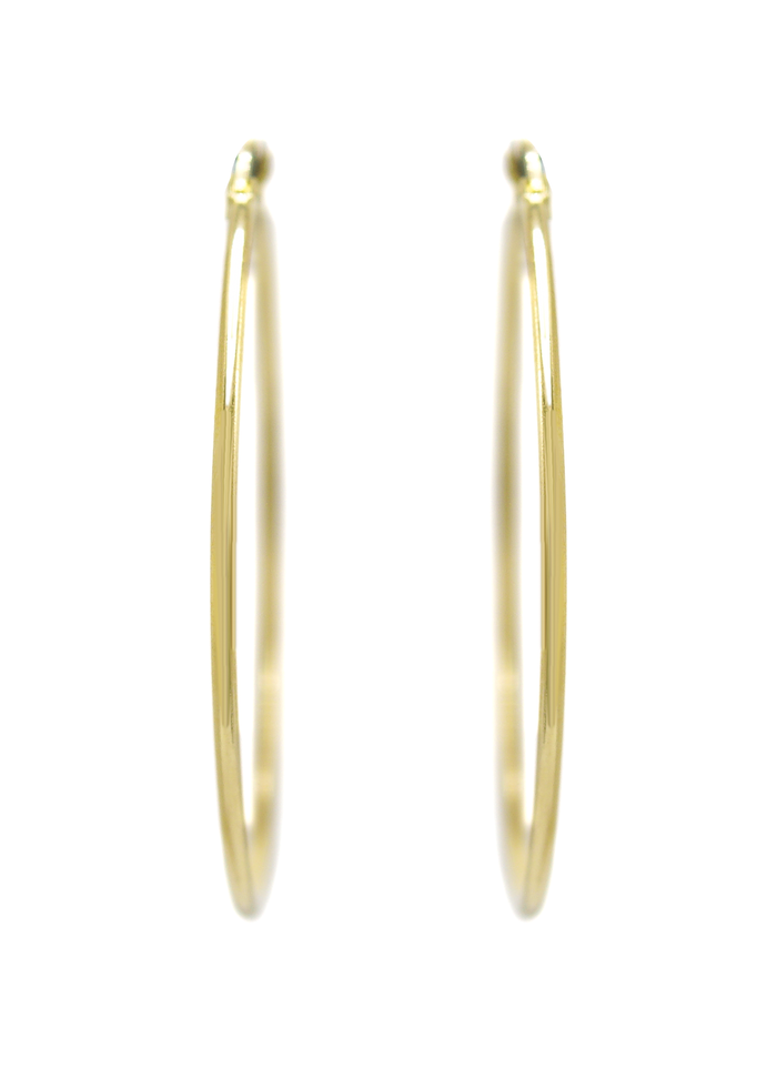 10K Womens Gold Hoop Earrings | Customizable Size
