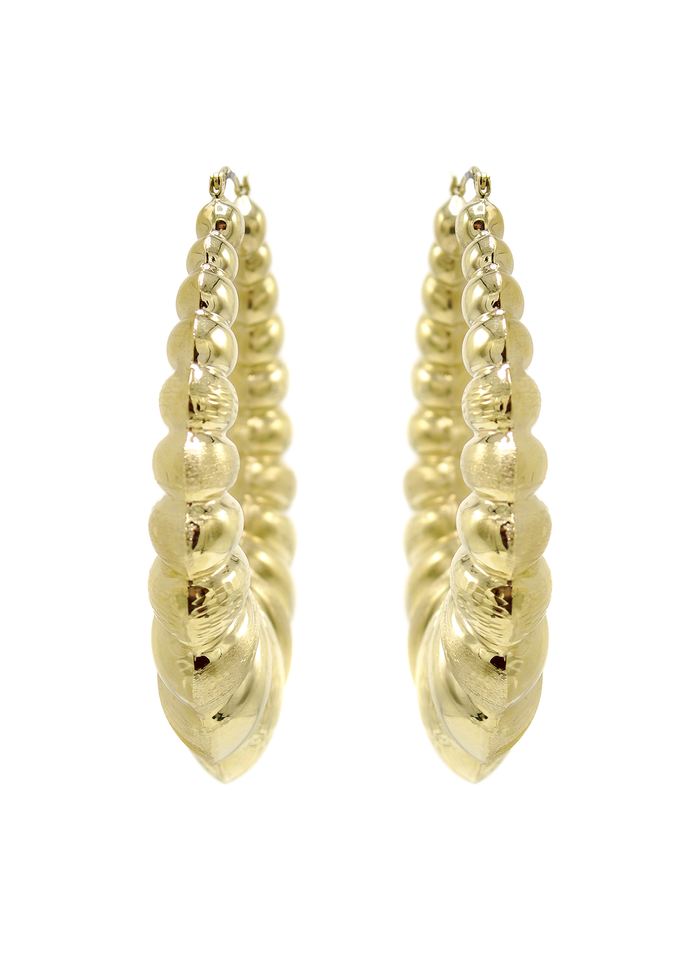 10K Womens Gold Hoop Earrings | Customizable Size