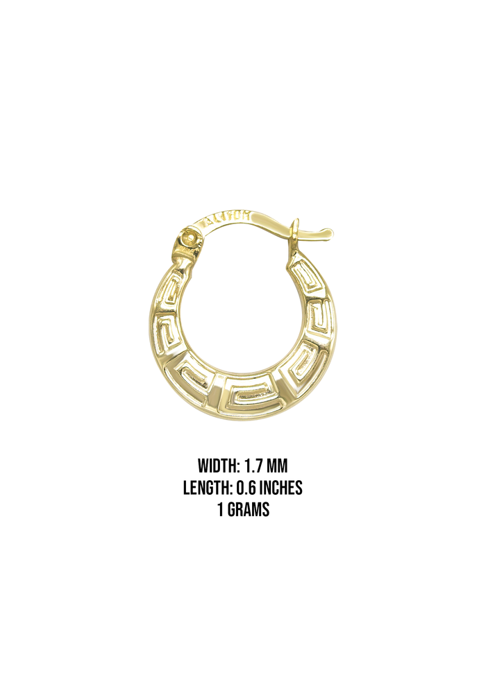 10K Womens Gold Hoop Earrings