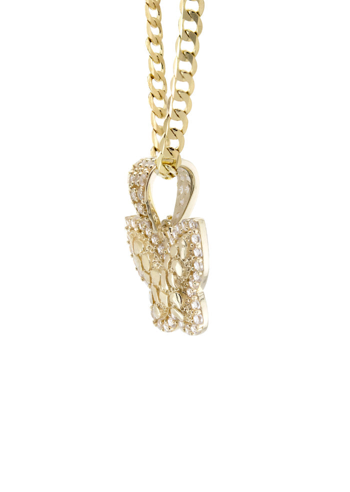 10K Yellow Gold Butterfly Nugget Necklace | Appx. 1.5 - 5.5 Grams