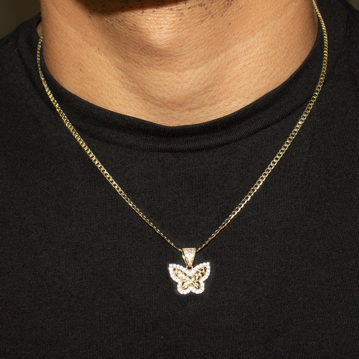 10K Yellow Gold Butterfly Nugget Necklace | Appx. 1.5 - 5.5 Grams