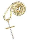 10K Yellow Gold Cross Necklace | Small 3 Grams - Large 7 Grams