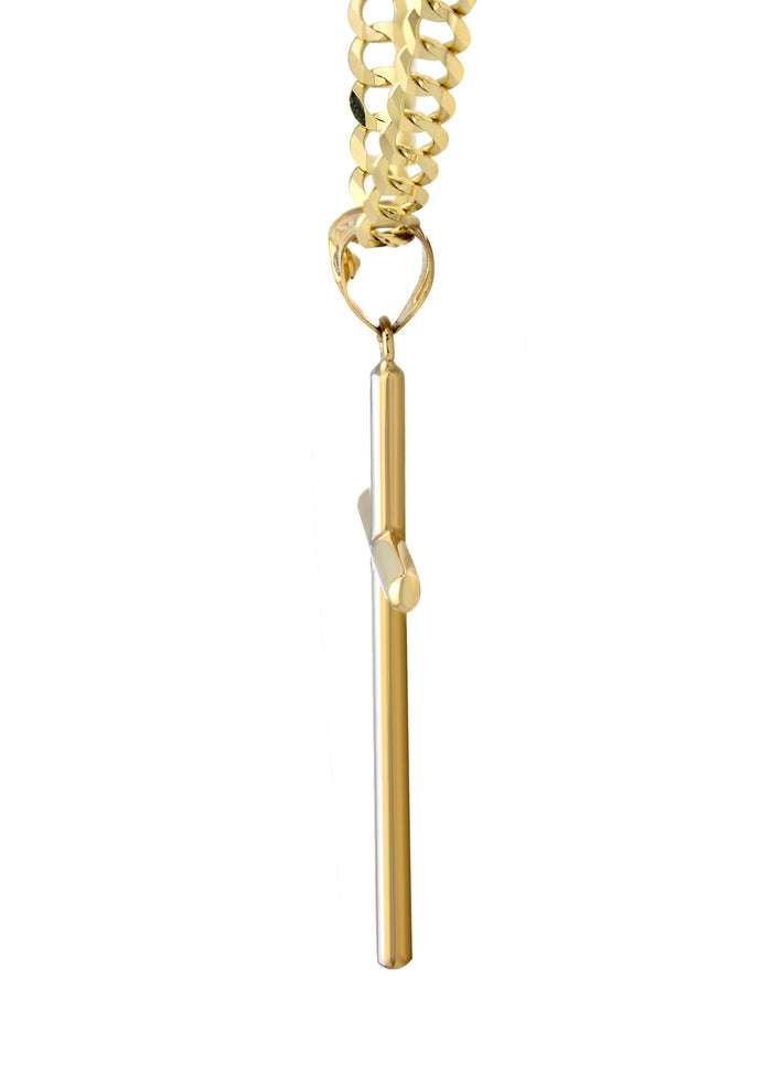 10K Yellow Gold Cross Necklace | Small 3 Grams - Large 7 Grams