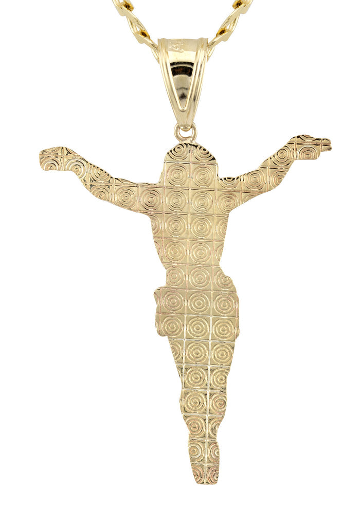 10K Yellow Gold Cross Necklace | Small 5 Grams - Large 12 Grams