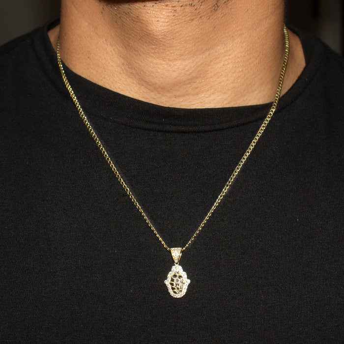 10K Yellow Gold Hamsa Hand Nugget Necklace | Appx. 1.4 - 5.4 Grams