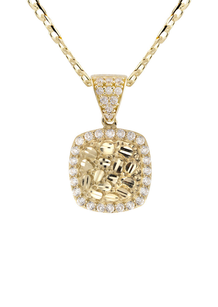 10K Yellow Gold Heart Nugget Necklace | Appx. 1.5 - 5.5 Grams