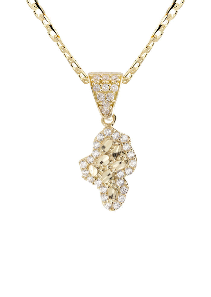 10K Yellow Gold Nugget Necklace | Appx. 1 - 5 Grams