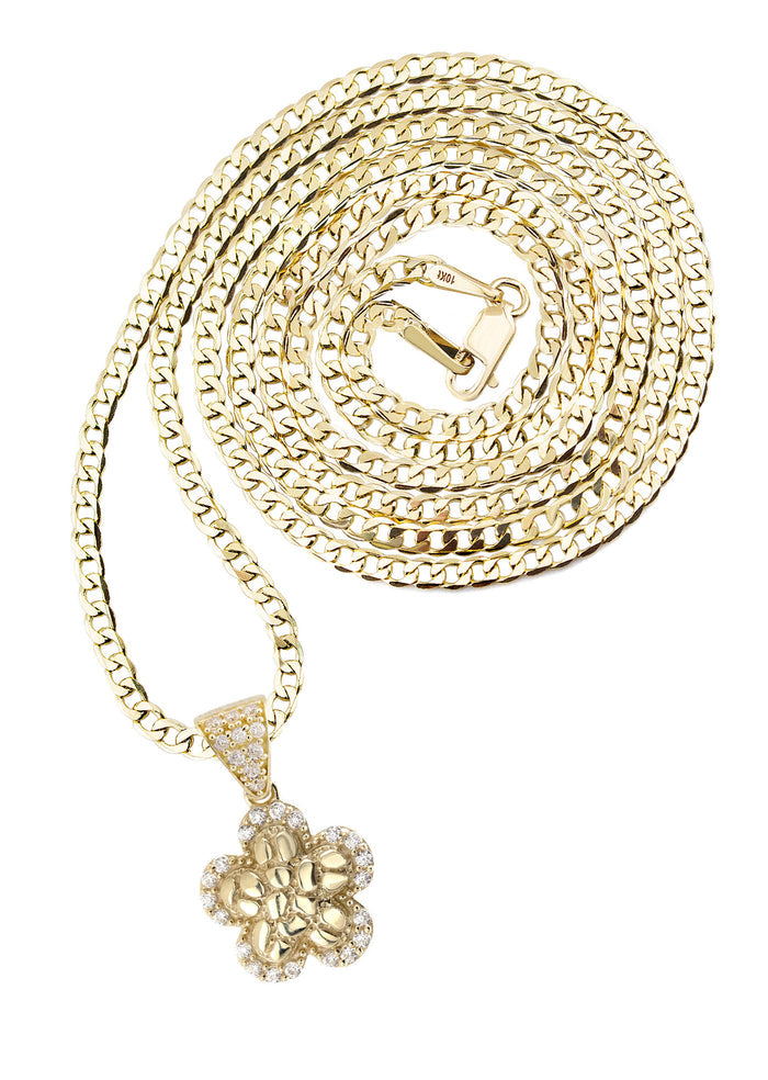 10K Yellow Gold Nugget Necklace | Appx. 1.4 - 5.4 Grams