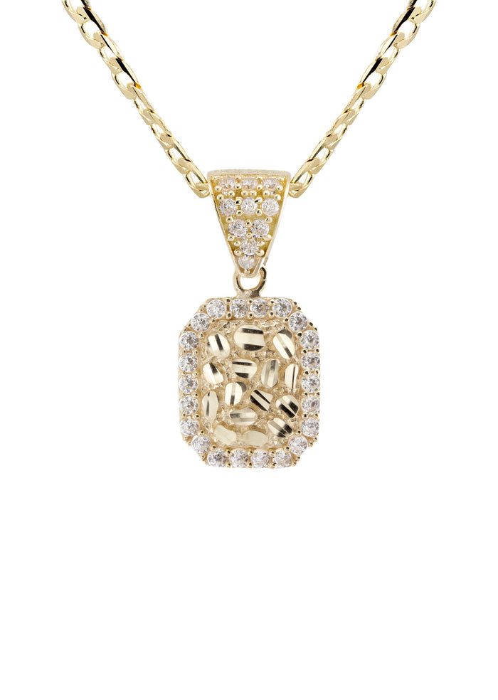 10K Yellow Gold Nugget Necklace | Appx. 1.4 - 5.4 Grams