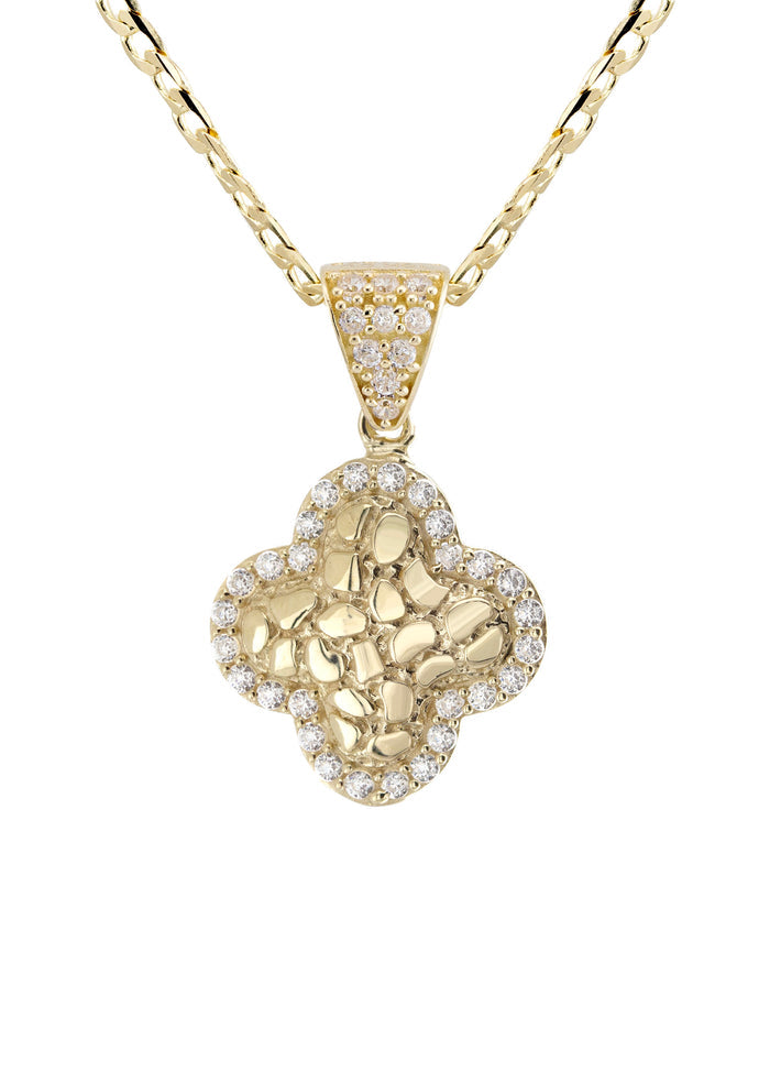 10K Yellow Gold Nugget Necklace | Appx. 1.4 - 5.4 Grams