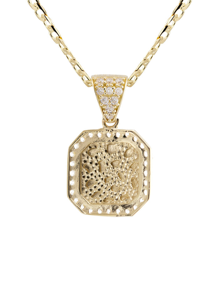 10K Yellow Gold Nugget Necklace | Appx. 1.4 - 5.4 Grams