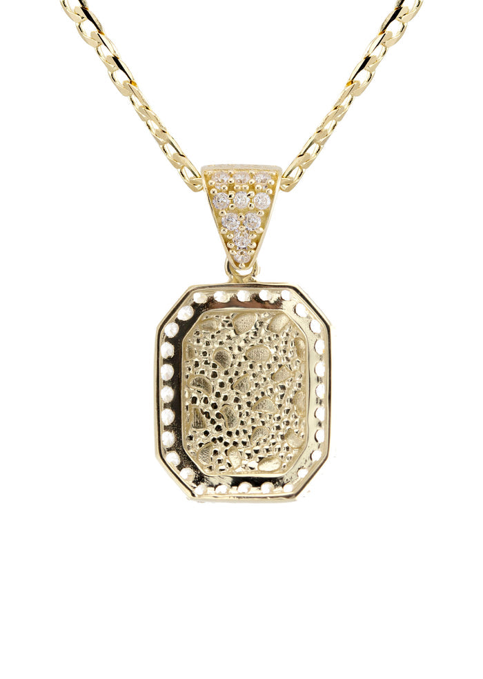 10K Yellow Gold Nugget Necklace | Appx. 1.7 - 5.7 Grams